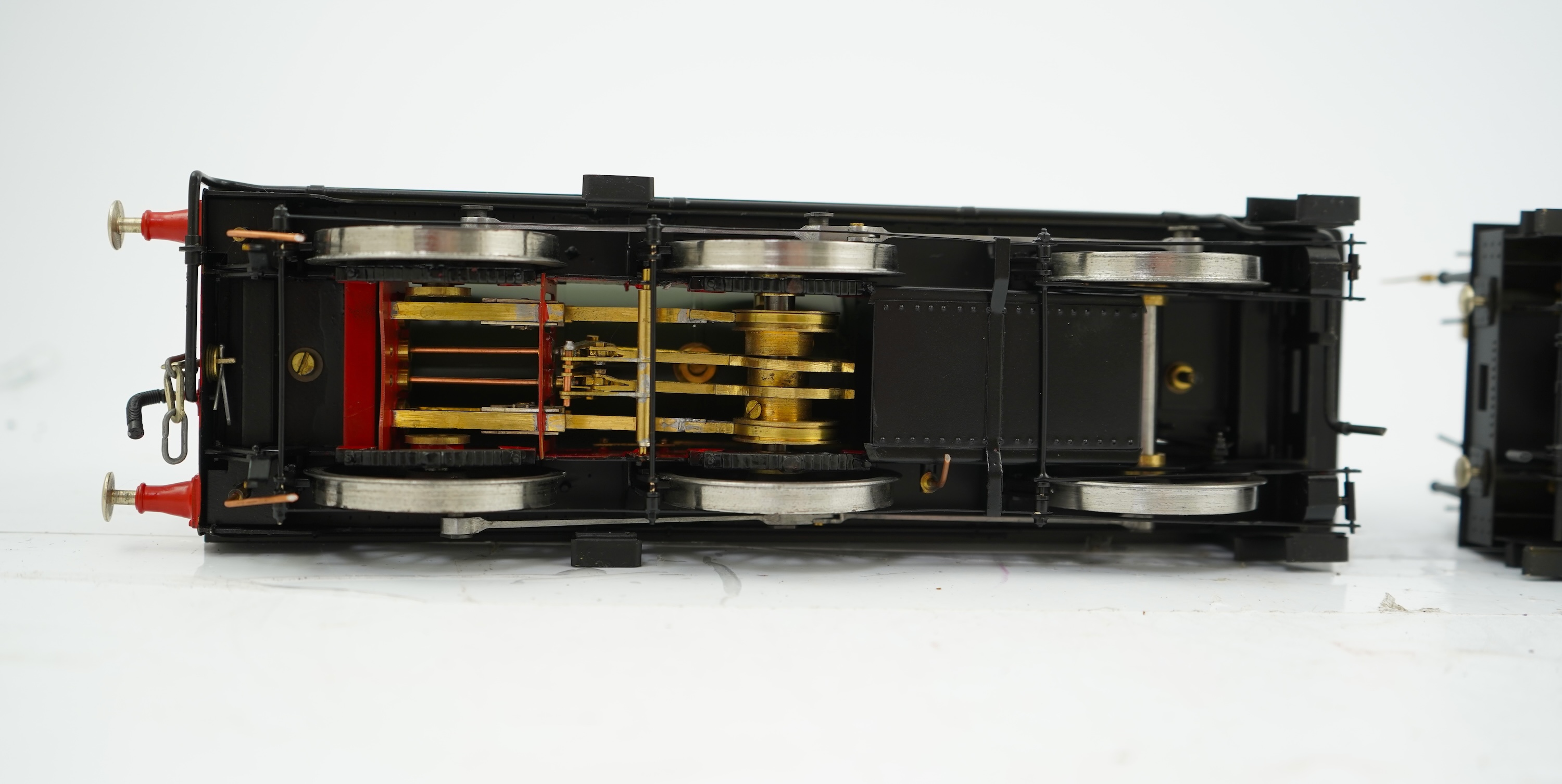 A Gauge One model of a GWR Dean Goods, 0-6-0 tender locomotive, 2516, the model is unpowered in order to allow for a high level of detailing of the valve gear between the frames.